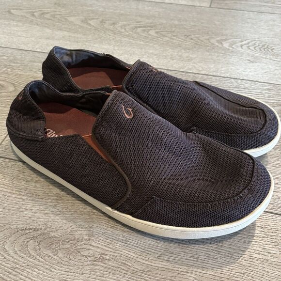 Olukai Nohea Mesh 10188-48RJ Men's Size 12 Brown Slip On Shoes Beach Summer - Picture 1 of 6